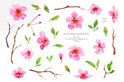 Spring flowers watercolor clipart, an Illustration by Brandianna (Thumbnail 2 of 9)