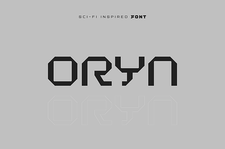 Oryn Bold Geometric Tech Font, a Sans Serif Font by Ebad Designs