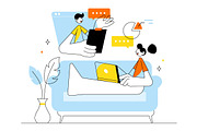 10 Home Remote Working Setup, a Finance Illustration by denayunebgt (Thumbnail 4 of 4)