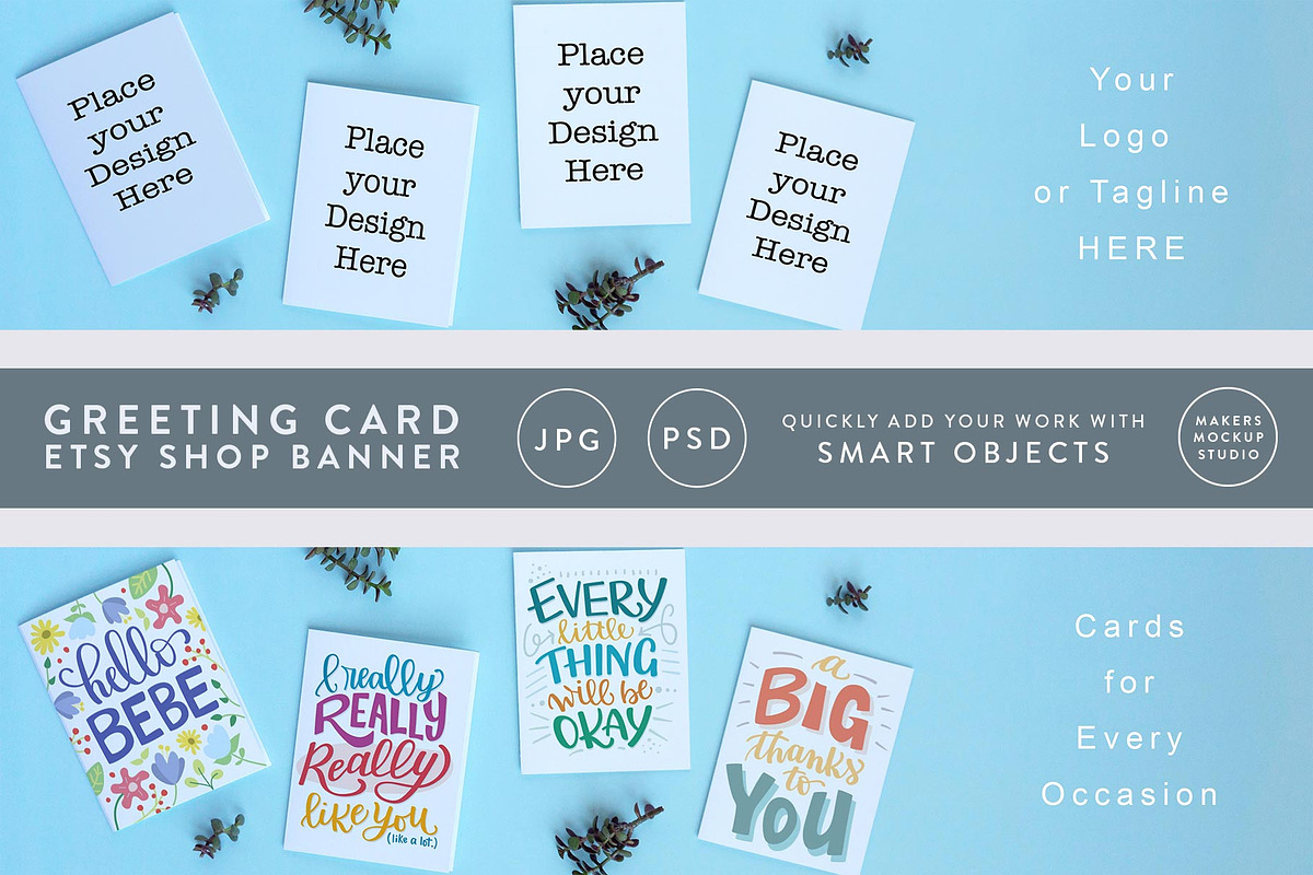 Greeting Card Shop Banner Mockup, a Product Mockup by Makers Mockup Studio (Photo 1 of 3)