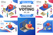 Online Internet Voting Isometric, a Person Illustration by TAlex (Thumbnail 1 of 6)