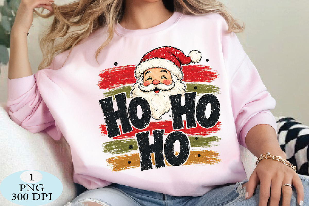 Retro Santa Claus Ho Ho Ho PNG, a Seasonal Illustration by Daily.Designs (Photo 3 of 5)