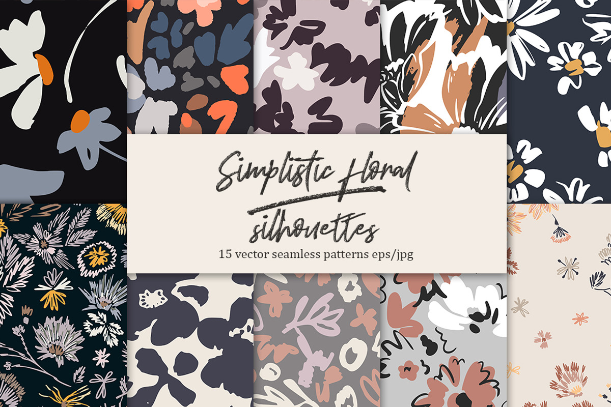 Simplistic floral Seamless Patterns, a Pattern Graphic by GALAKAM (Photo 1 of 7)