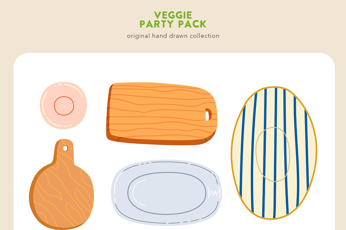 Veggie Party Pack, a Food Illustration by Volha Studio (Photo 8 of 10)