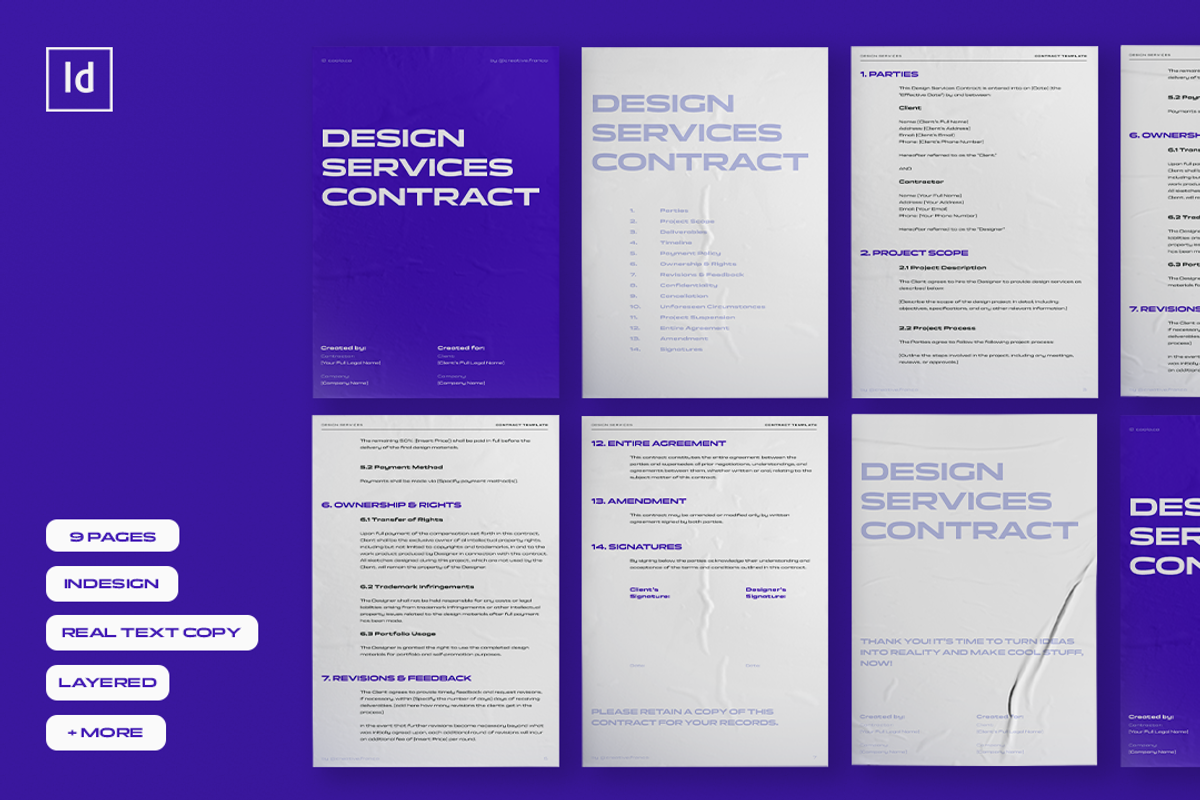 The Designer's Contract Template, a Templates & Theme by @creative.franco (Photo 5 of 5)