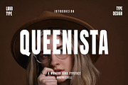 Queenista Sans Serif Font Typeface, a Sans Serif Font by Graphicxell (Thumbnail 1 of 5)