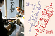 Ramen & Sushi Illustration Kit, a Food Illustration by Chaka_32 (Thumbnail 2 of 5)