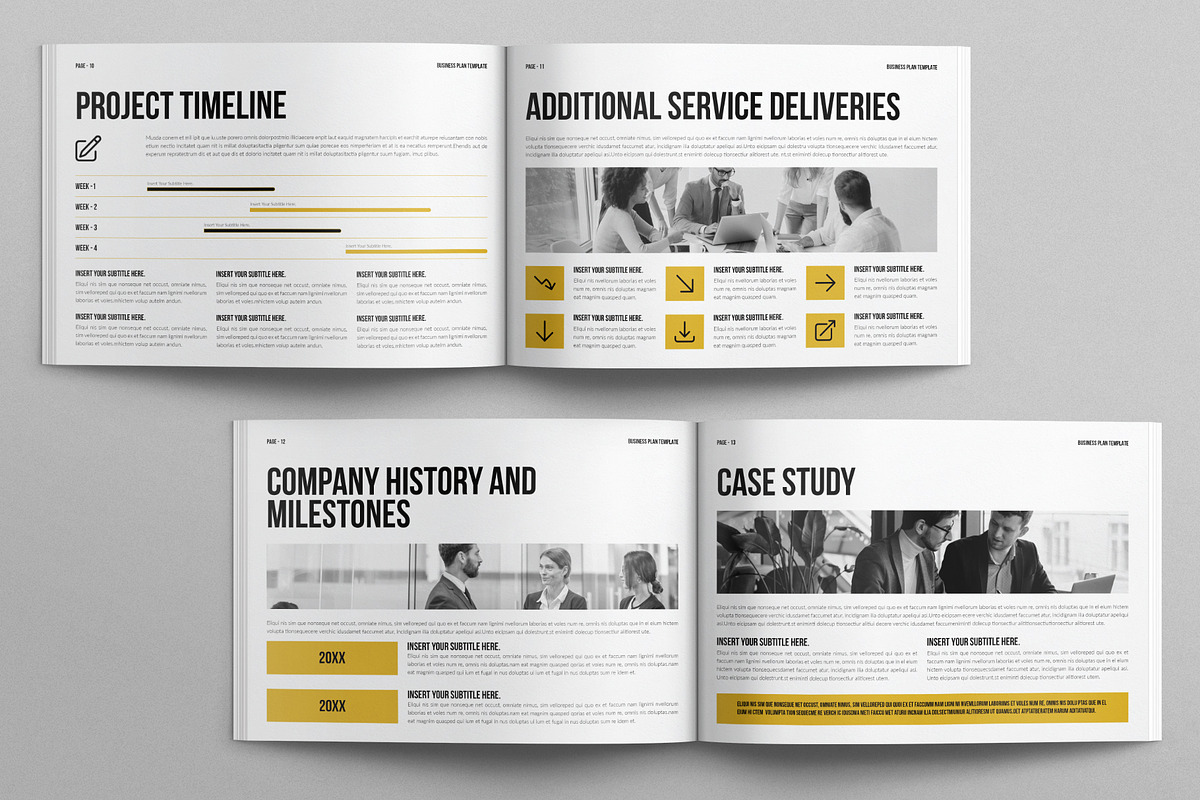 Business Plan Template Landscape, a Brochure Template by E-Type (Photo 5 of 8)