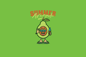 Summer Avocado Logo Template