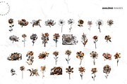 Mechanical Flowers Steampunk Clipart, an Object Graphic by Lumeno (Thumbnail 5 of 8)