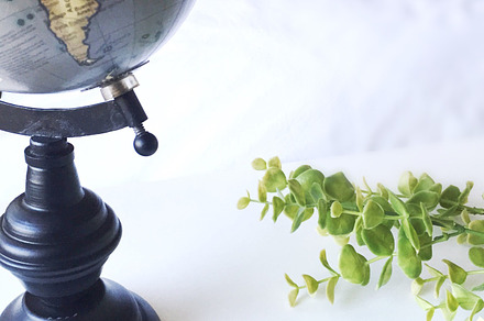 Globe & Green Stock Imagee