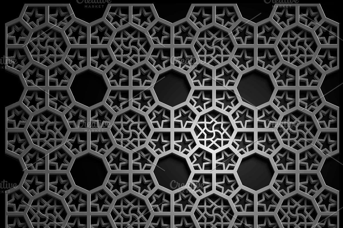 19 SILVER SEAMLESS ORIENTAL PATTERNS, a Pattern Graphic by AndisREA (Photo 3 of 3)