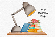 Chill Book watercolor clipart PNG, an Object Illustration by AkiraVilla (Thumbnail 4 of 9)