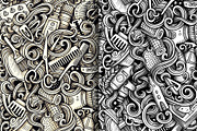 Hairstyle Graphic Doodle Patterns, a Pattern Graphic by BALABOLKA (Thumbnail 2 of 6)