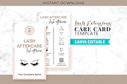 Lash Extensions Care Card Template, a Design Template by Snapybiz (Thumbnail 1 of 10)