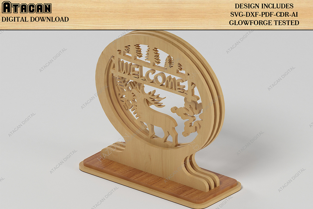 Lasercut Objects Scooter House Decor, a Design Template by AtacanDigital (Photo 2 of 10)