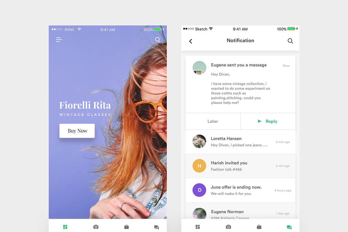 Galilio Landing page for sunglasses, an UI Kit Template by Divanraj (Photo 2 of 3)