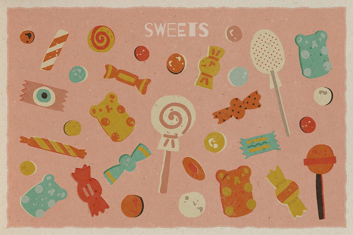 Retro Halloween clipart set, a Seasonal Illustration by Paper Cherry (Photo 7 of 27)