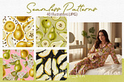 Watercolor Pears Clipart/Pattern, an Illustration by Andre_Eva (Thumbnail 6 of 10)