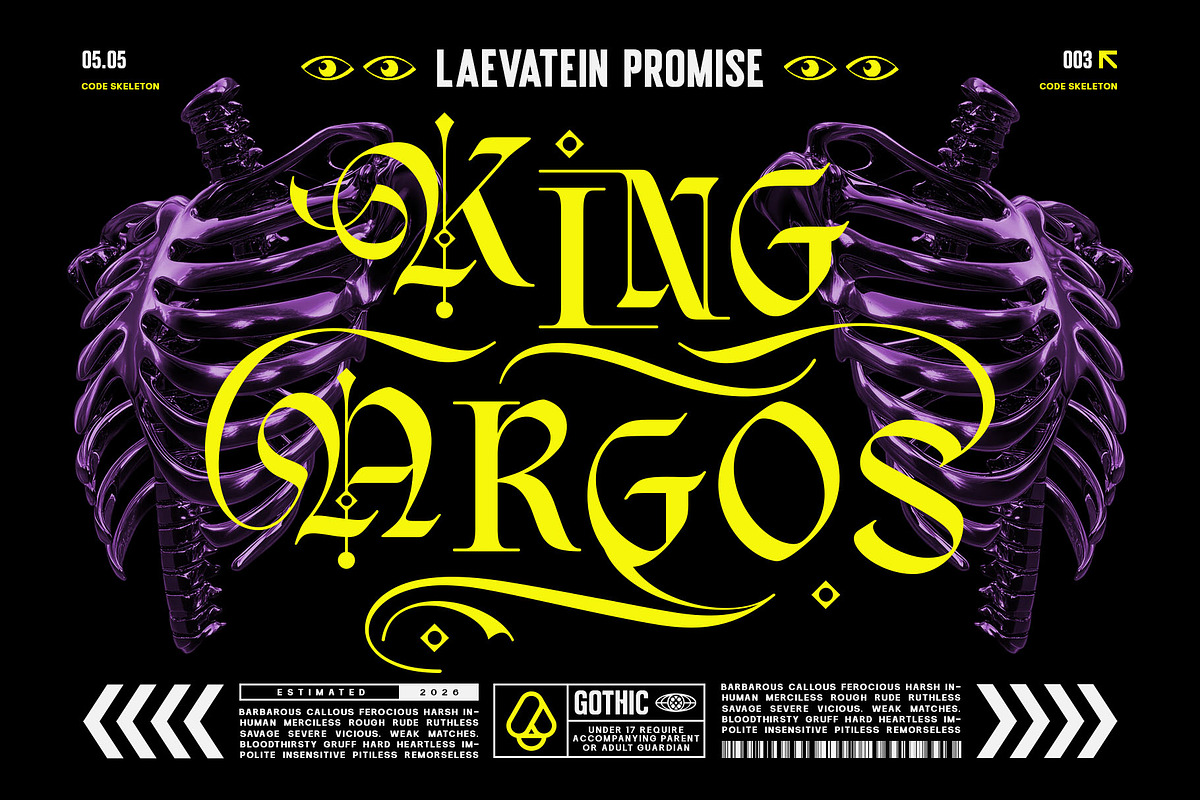 Black Morgana Typeface, a Blackletter Font by alit design (Photo 3 of 17)