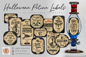 Halloween Apothecary Potion Labels