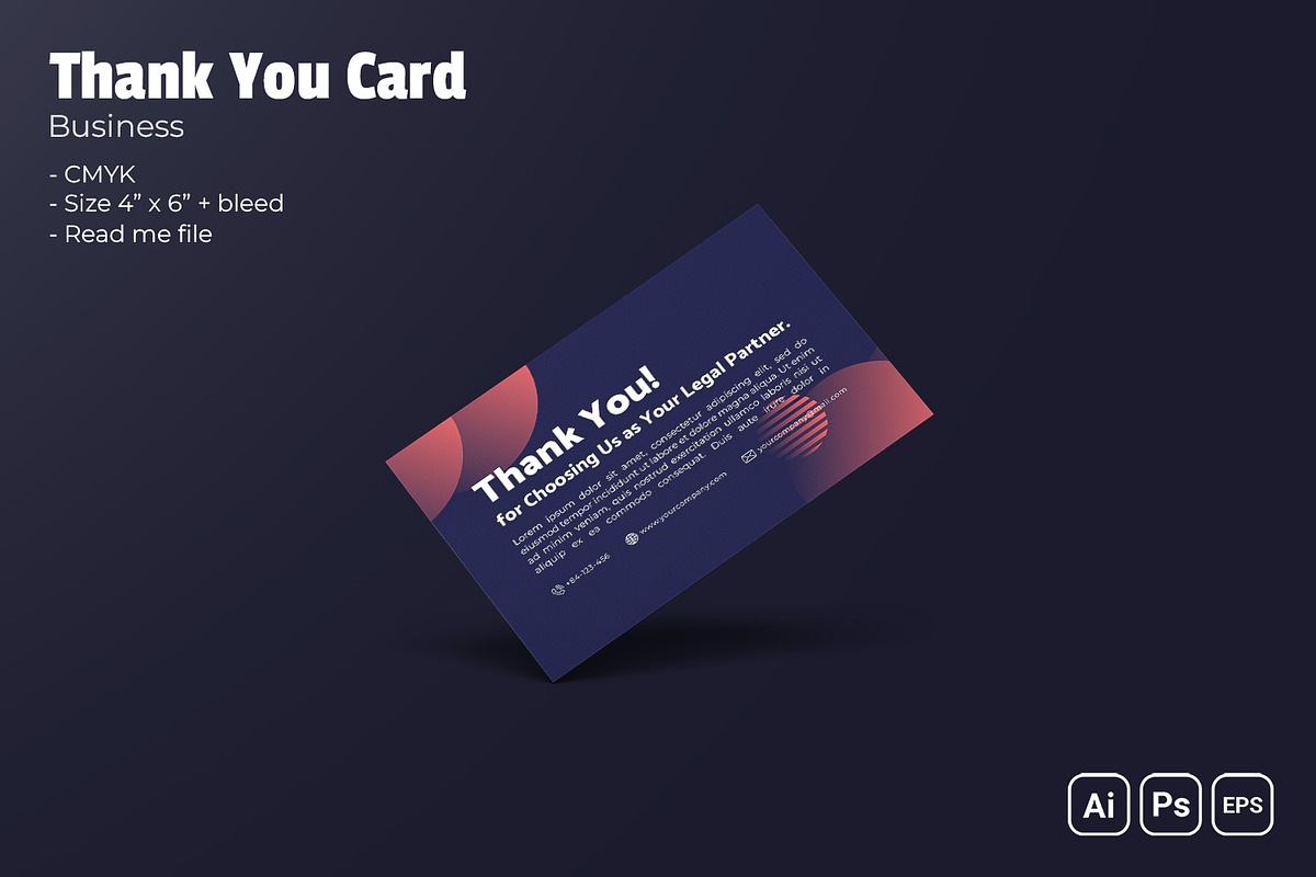 Business Thank You Card, a Print Template by Fannan Studio (Photo 1 of 2)