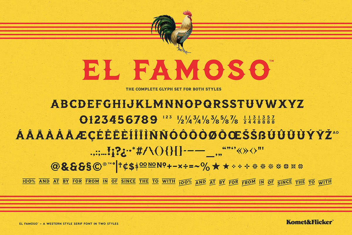 El Famoso - A Western Style Font, a Serif Font by Komet & Flicker (Photo 12 of 12)