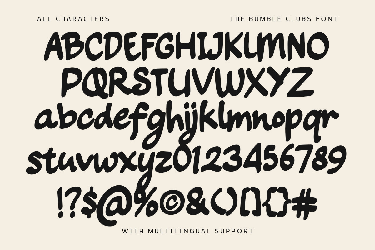 MCO - The Bumble Clubs, a Handwritten Font by Mojiscope Studio (Photo 4 of 10)