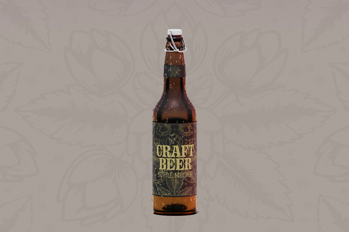 Swing Top Beer Bottle Mockup Front, a Product Mockup by McLittle Stock (Photo 1 of 2)