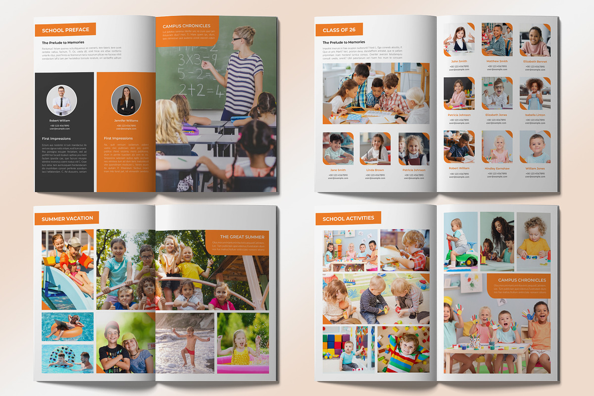 School Yearbook Photo Album, a Brochure Template by graphypix (Photo 7 of 8)
