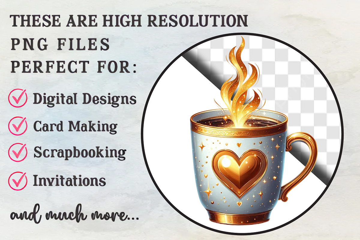 Coffee & Love Valentine Clipart Set, an Illustration by RobertsArt (Photo 2 of 7)