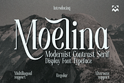 Moelina - A Modern Serif Font, a Serif Font by Marvadesign (Thumbnail 1 of 8)
