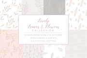Lovely Leaves & Flowers, a Pattern Graphic by Suphansa (Thumbnail 1 of 8)