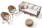 Balcony C - Wicker Outdoor, a Furniture 3D Model by 3DCargo (Thumbnail 3 of 7)