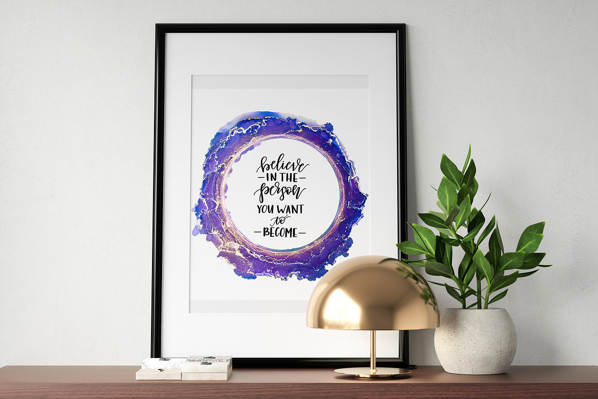 Alcohol ink circles cliparts, a Decorative Illustration by Artemisia_Art (Photo 4 of 4)