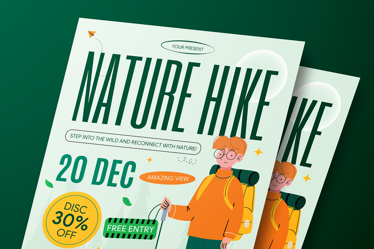 Nature Hike Flyer Set, a Flyer Template by Annora Studio (Photo 3 of 6)