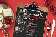 Christmas Dinner Restaurant Menu, a Brochure Template by BarcelonaShop (Thumbnail 1 of 5)