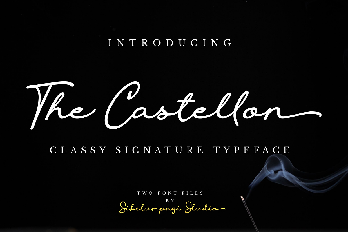 The Castellon, a Script Font by Sibelumpagi Studio (Photo 1 of 17)