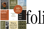 FOLIO | Canva Instagram Templates, a Social Media Template by Small Studio (Thumbnail 1 of 6)