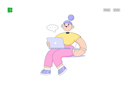 Woman remote working at laptop