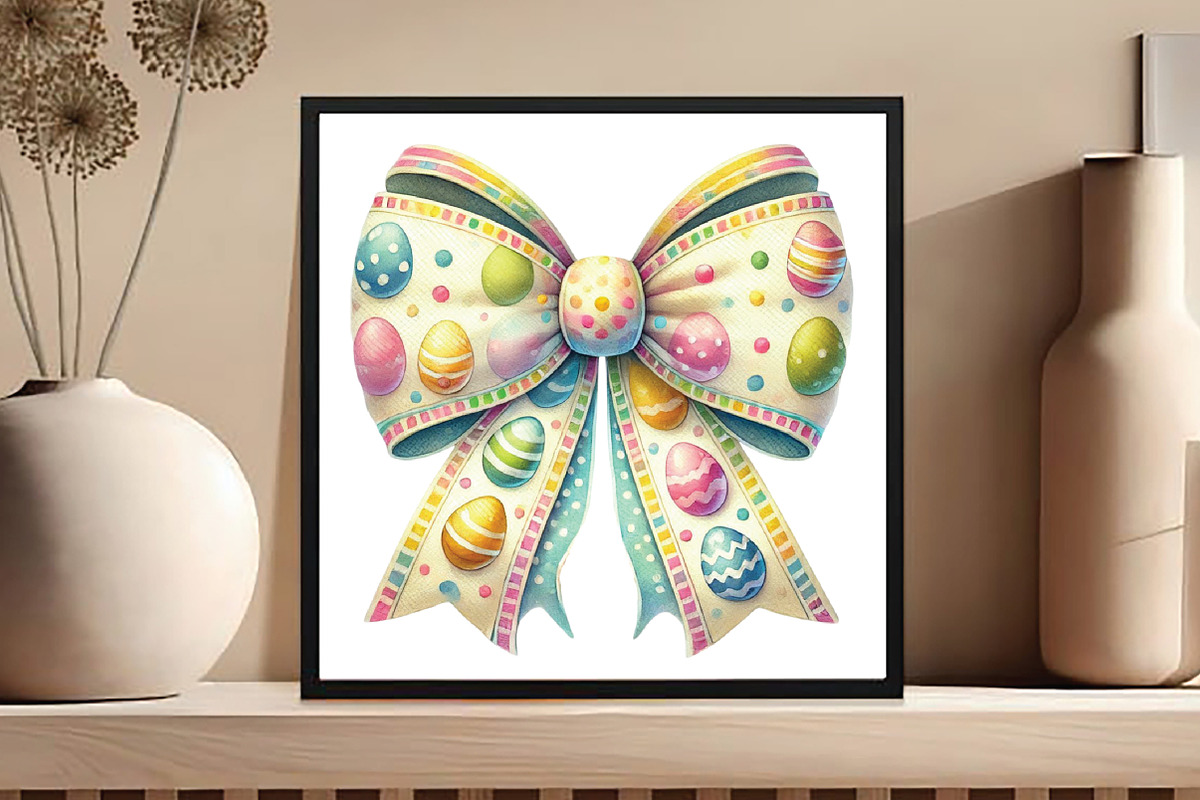 Easter Eggs Coquette Bow Clipart, an Illustration by DreamCafeArt (Photo 5 of 5)