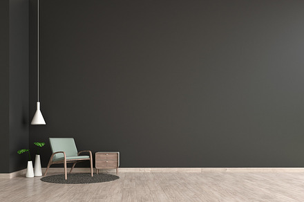 Modern interior living room stock photo containing 3d and apartment