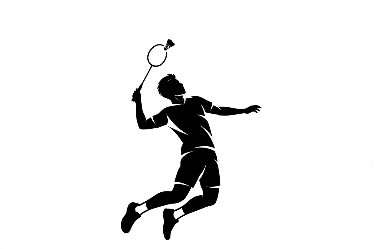 60 Badminton Player Smash Silhouette, a Person Illustration by Amazin_art (Photo 41 of 42)