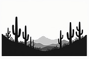 Wild Desert Cactus Scene Set, an Illustration by Creativeshirt (Thumbnail 3 of 15)