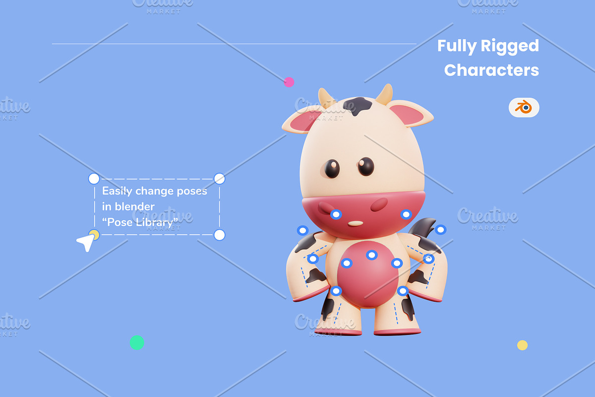 3D Animal Character Pack Vol 1, an Animal 3D Model by Algrafika_Official (Photo 6 of 7)