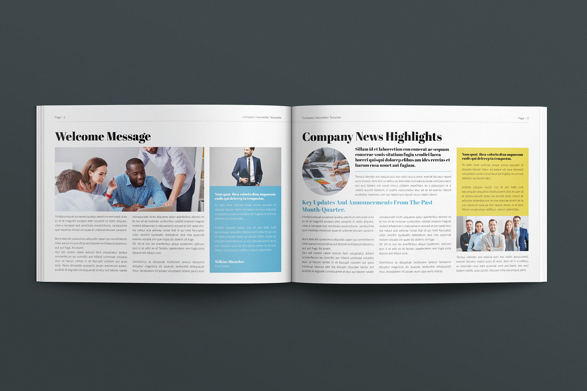 Company Newsletter Landscape, a Brochure Template by E-Type (Photo 2 of 7)