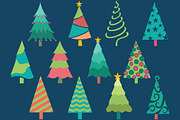 Christmas Tree Elements Set, a Decorative Illustration by Digital Sugar (Thumbnail 2 of 2)