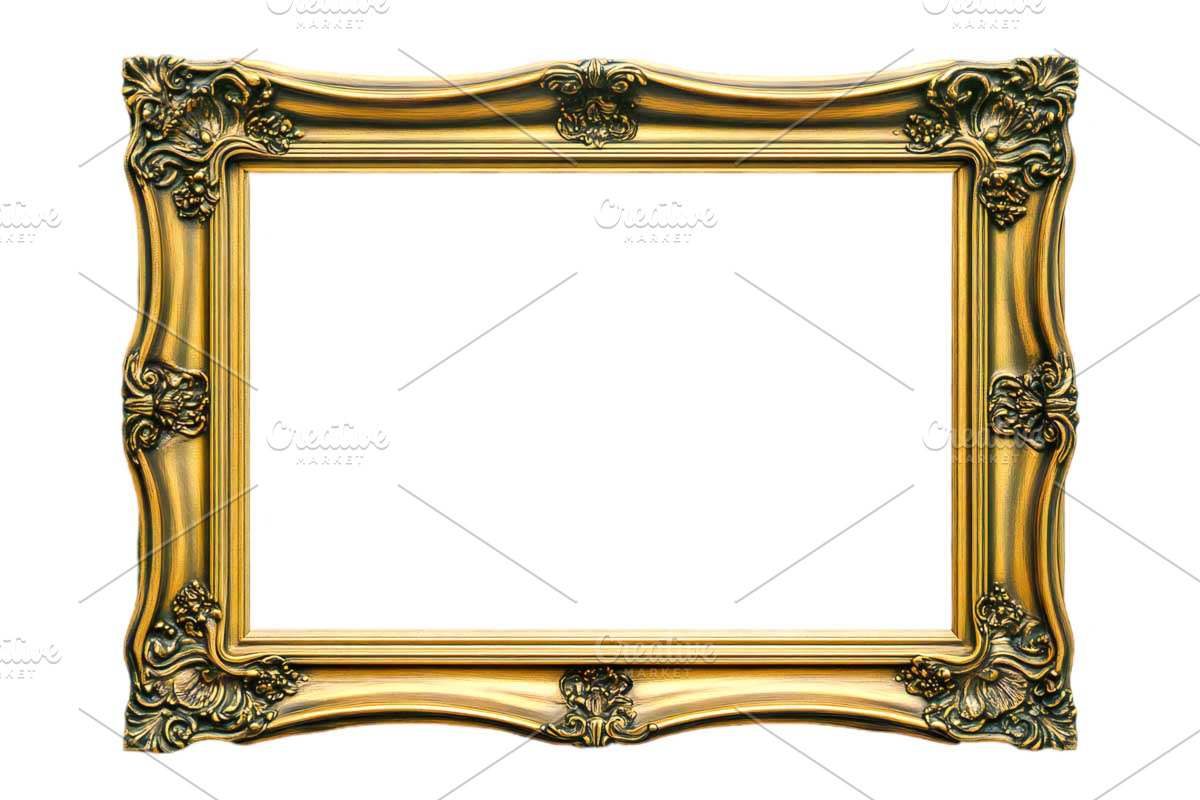 Golden Picture Frame, a Mockup by VetalStock