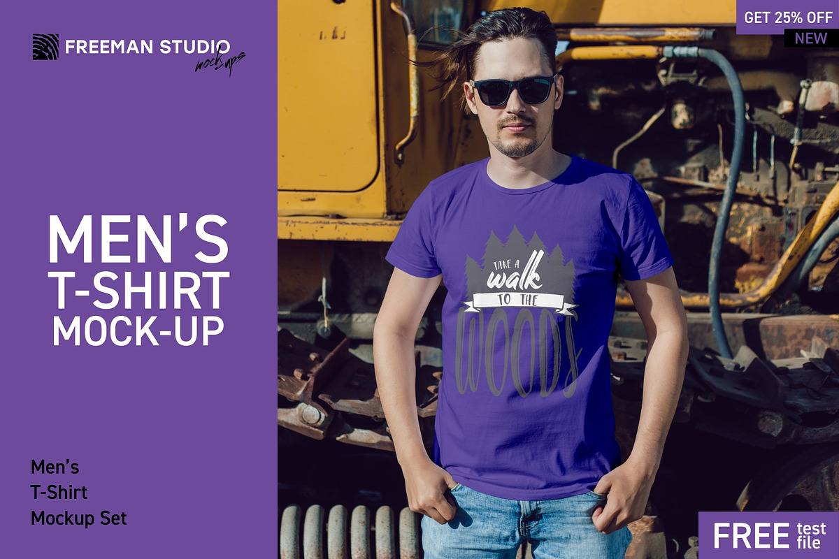 Men's T-Shirt Mock-Up Set, a Shirt Mockup by Freeman Studio (Photo 1 of 14)