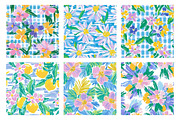 Summer Floral Digital Papers, a Pattern Graphic by SinaCreation (Thumbnail 2 of 5)